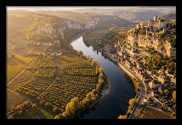 Dordogne River Valley At Golden Hour