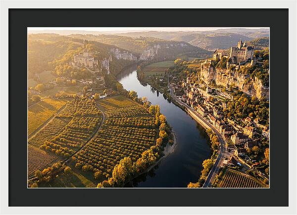 Dordogne River Valley At Golden Hour