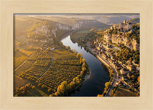 Dordogne River Valley At Golden Hour