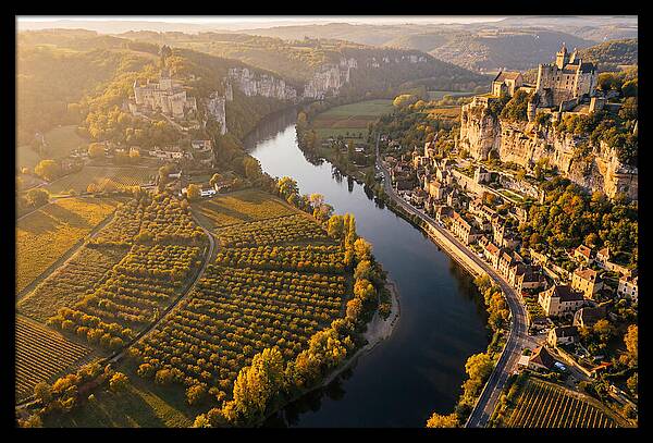 Dordogne River Valley At Golden Hour