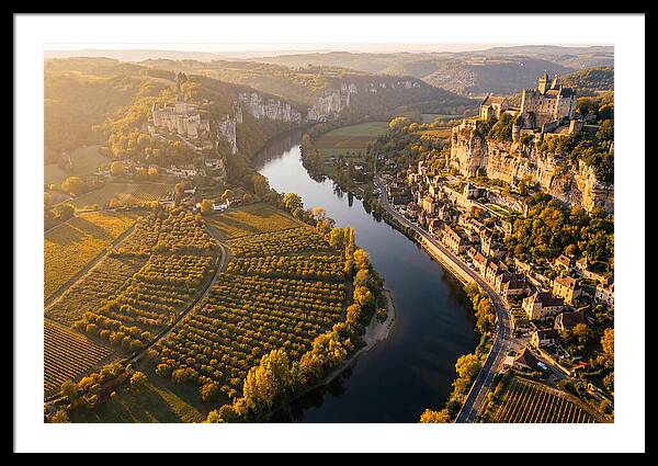 Dordogne River Valley At Golden Hour