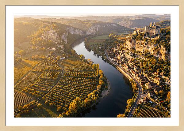 Dordogne River Valley At Golden Hour