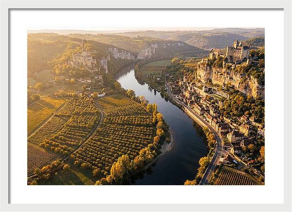 Dordogne River Valley At Golden Hour