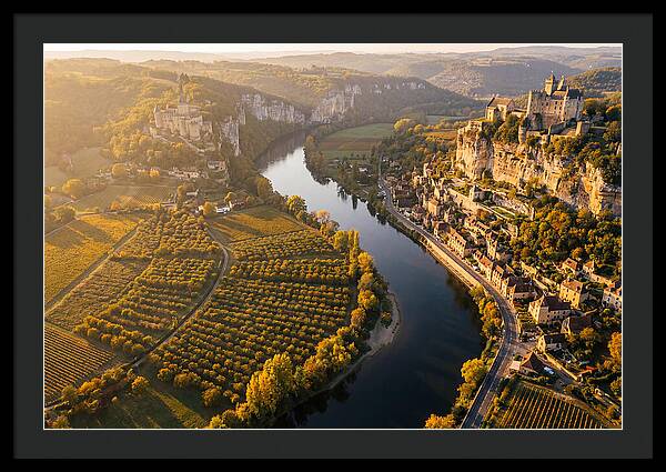 Dordogne River Valley At Golden Hour