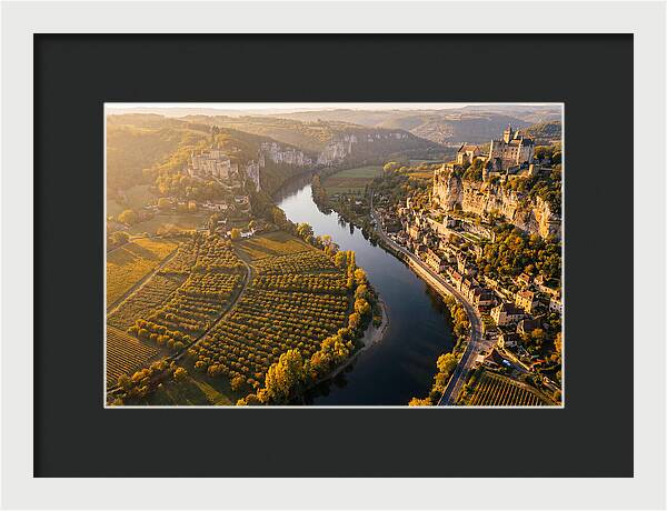 Dordogne River Valley At Golden Hour