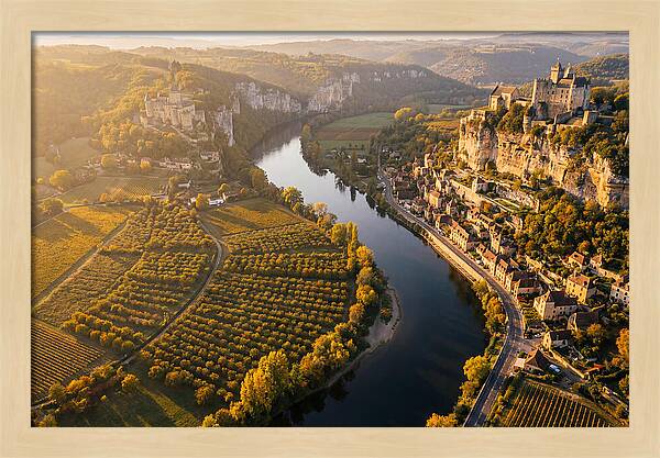 Dordogne River Valley At Golden Hour