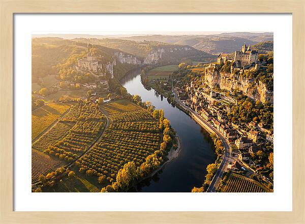 Dordogne River Valley At Golden Hour