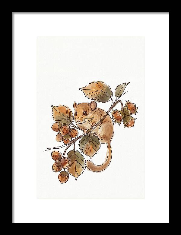 Dormouse Among Autumn Leaves