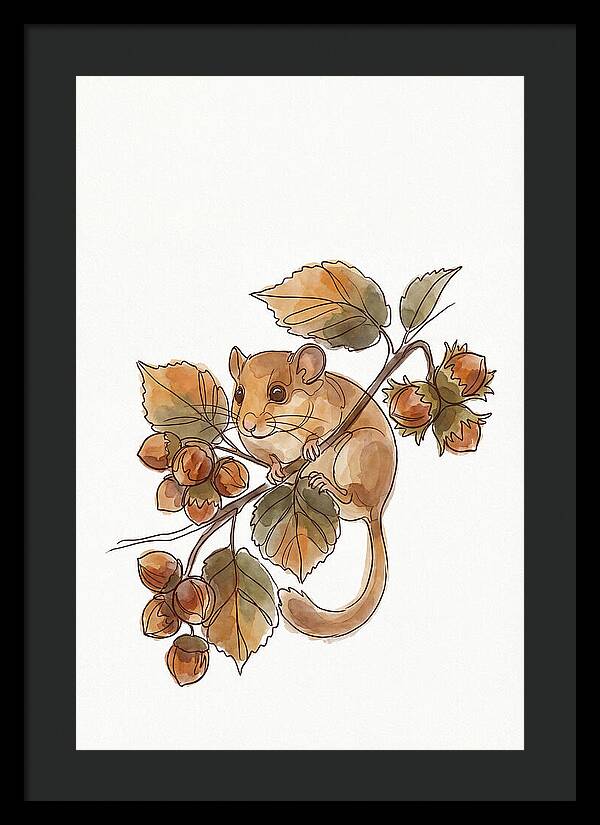 Dormouse Among Autumn Leaves