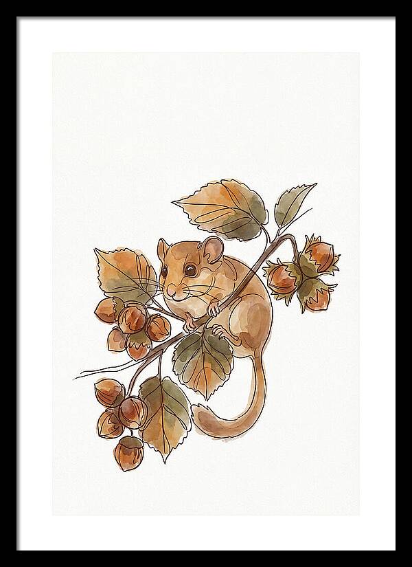 Dormouse Among Autumn Leaves