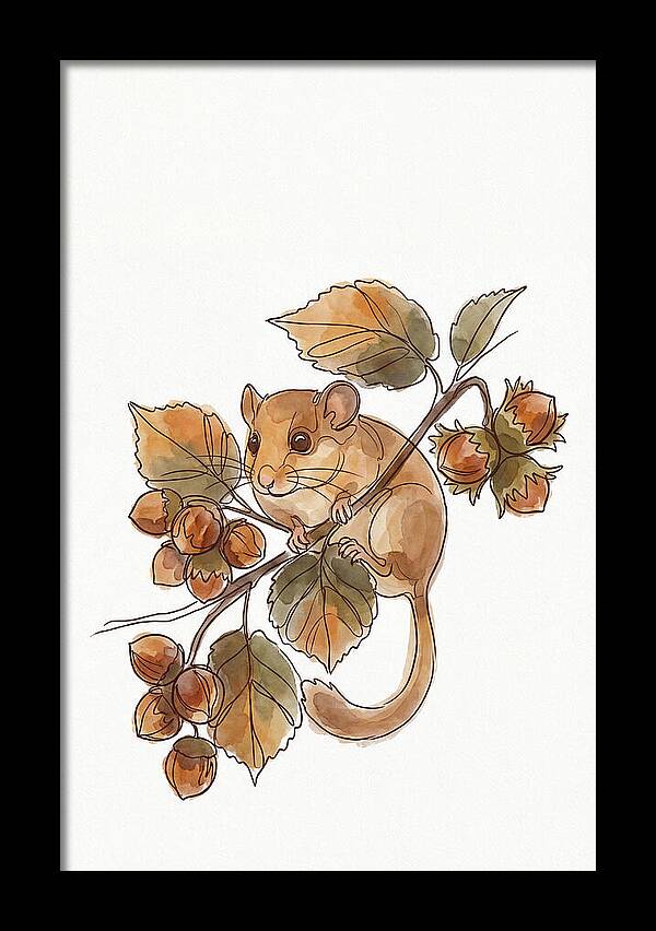 Dormouse Among Autumn Leaves
