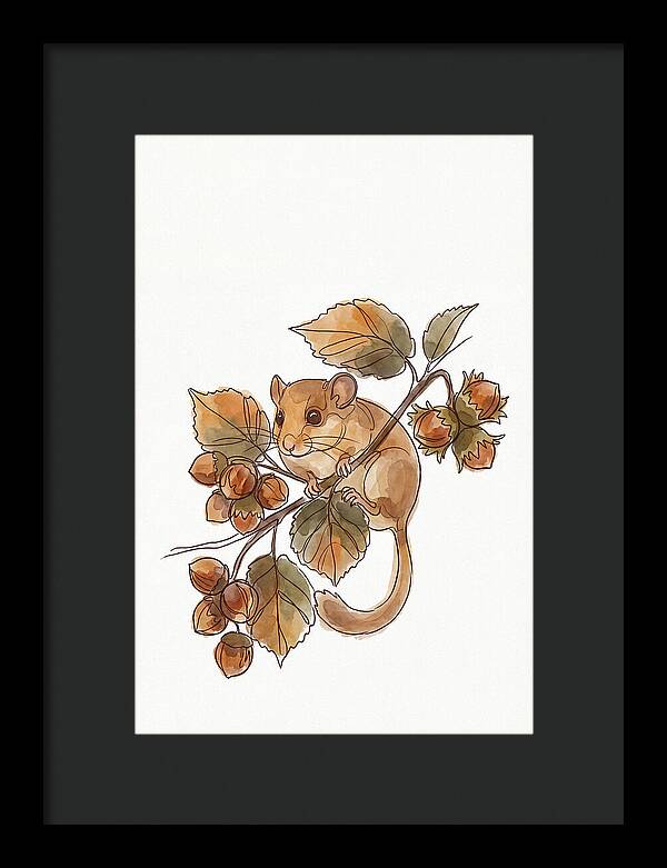 Dormouse Among Autumn Leaves