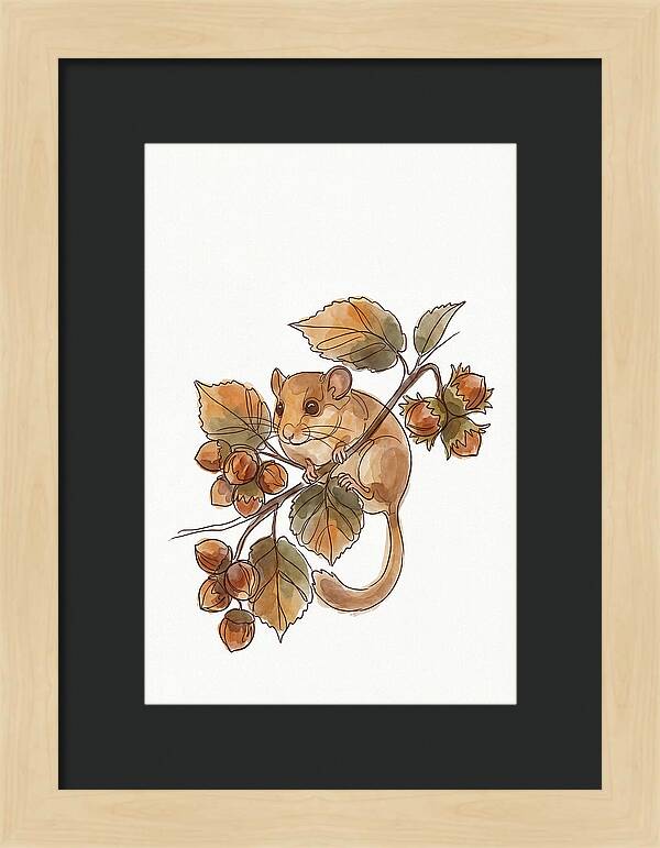 Dormouse Among Autumn Leaves