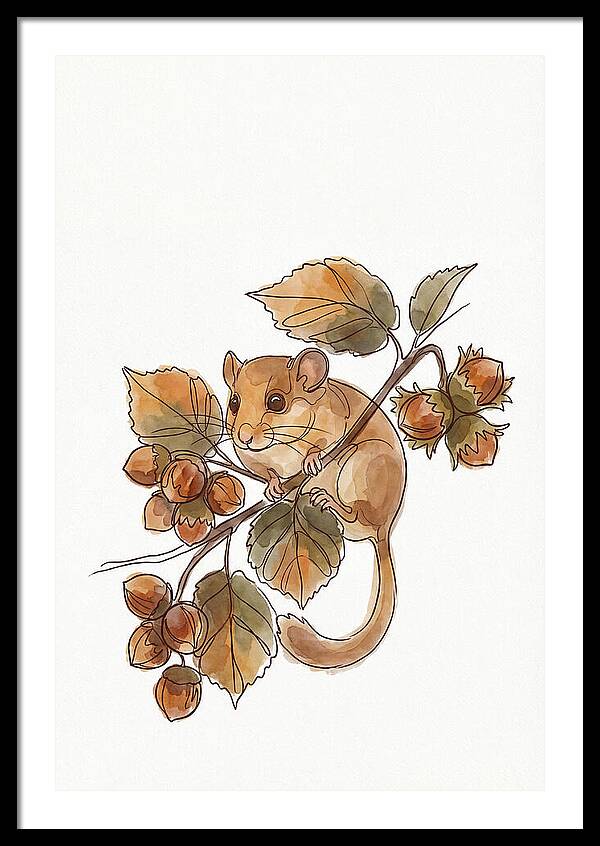 Dormouse Among Autumn Leaves