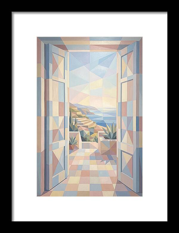Double Doors Opening To Mediterranean
