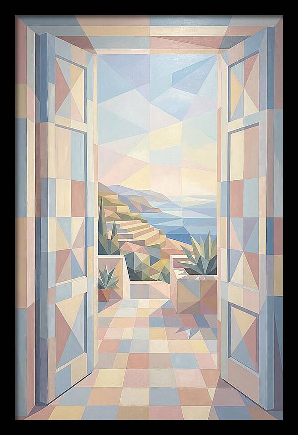 Double Doors Opening To Mediterranean