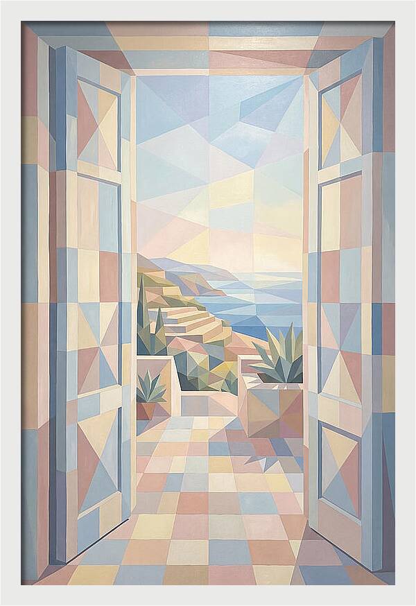 Double Doors Opening To Mediterranean