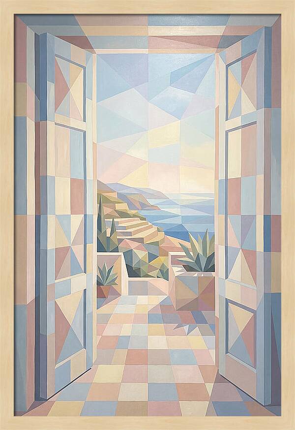 Double Doors Opening To Mediterranean