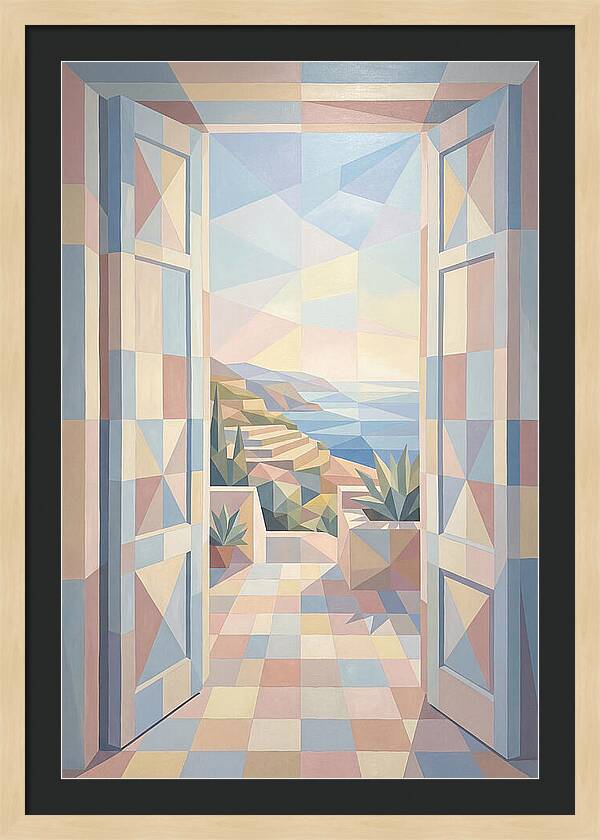 Double Doors Opening To Mediterranean