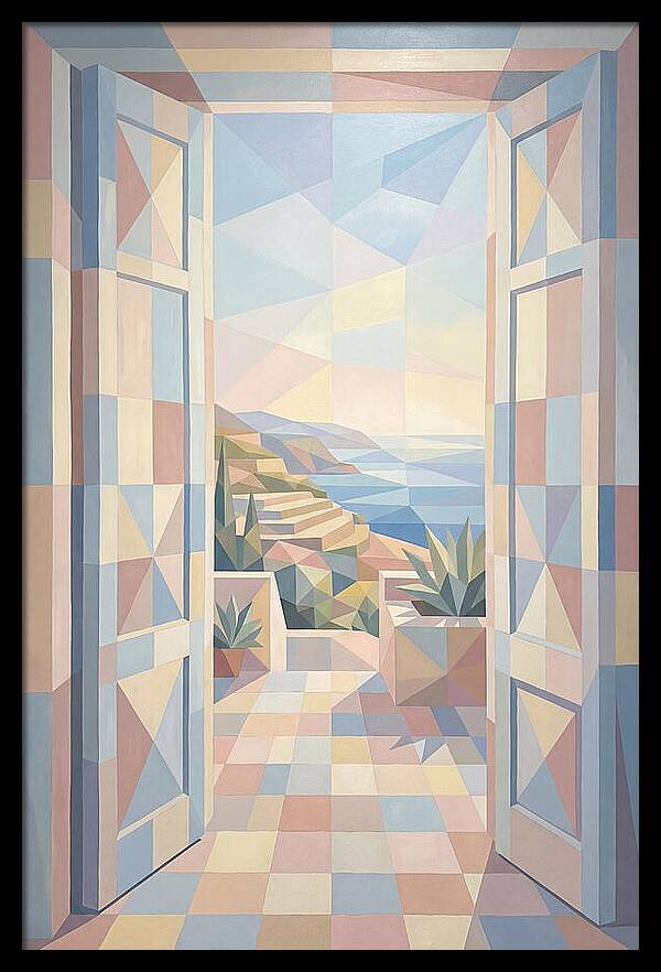 Double Doors Opening To Mediterranean