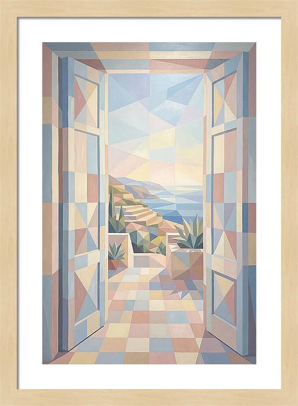 Double Doors Opening To Mediterranean