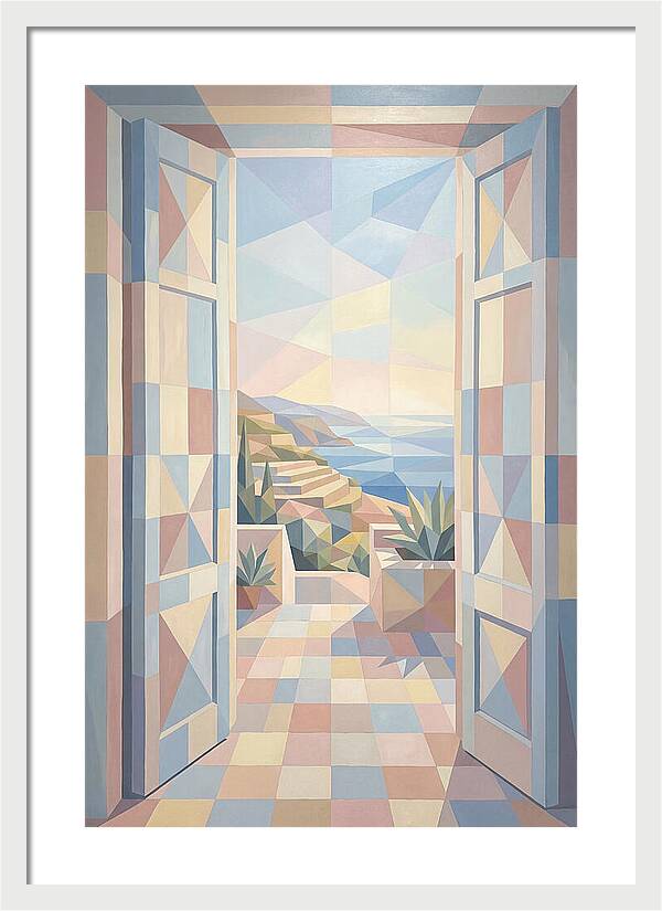 Double Doors Opening To Mediterranean