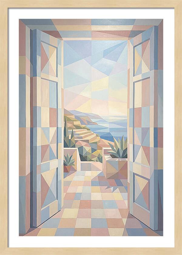 Double Doors Opening To Mediterranean