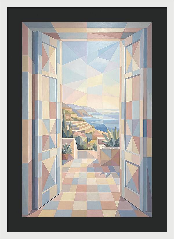 Double Doors Opening To Mediterranean