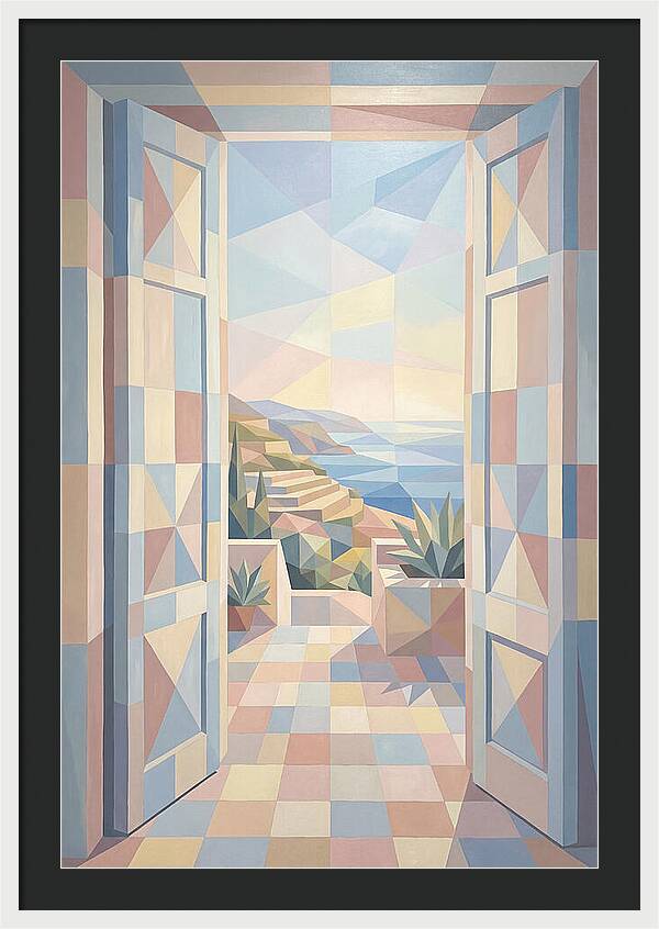 Double Doors Opening To Mediterranean