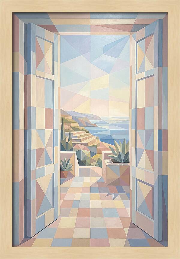 Double Doors Opening To Mediterranean