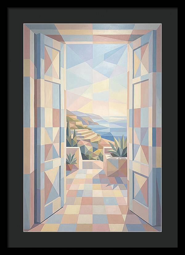 Double Doors Opening To Mediterranean