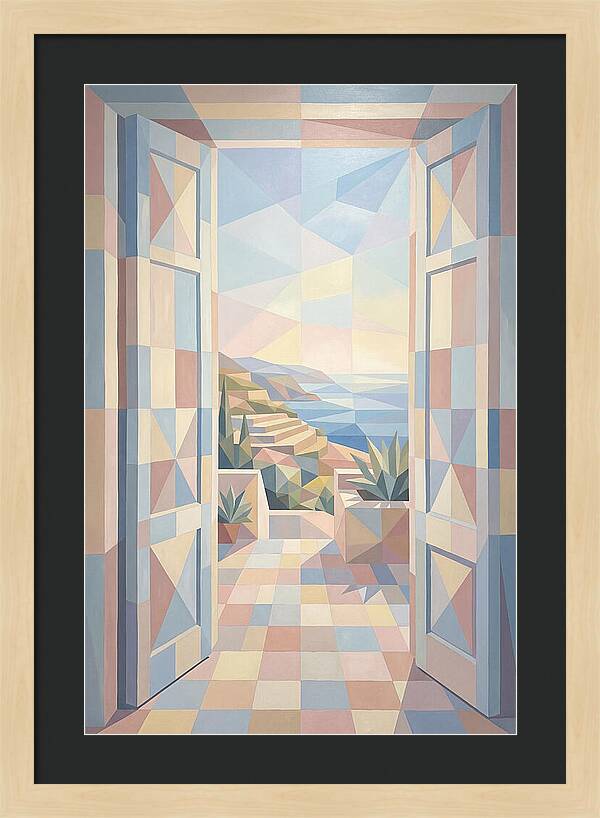 Double Doors Opening To Mediterranean