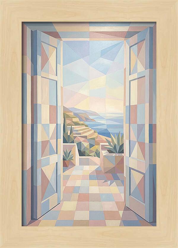 Double Doors Opening To Mediterranean