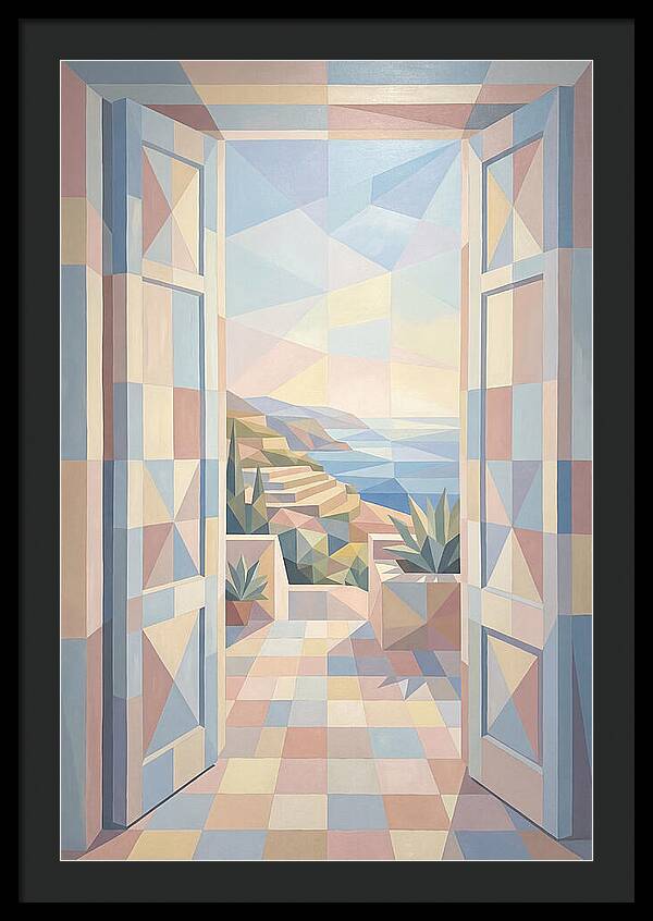 Double Doors Opening To Mediterranean