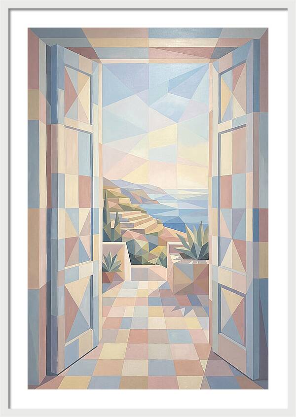 Double Doors Opening To Mediterranean