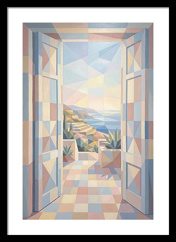 Double Doors Opening To Mediterranean