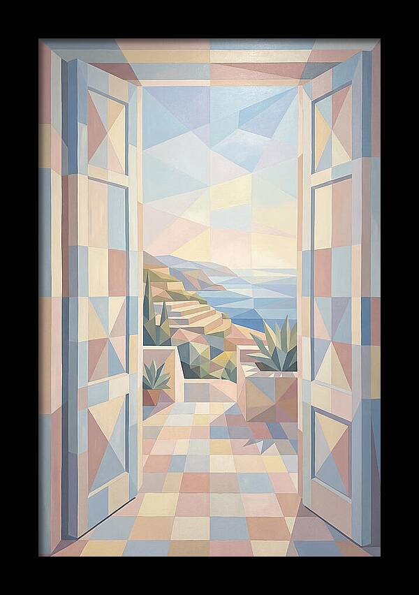 Double Doors Opening To Mediterranean