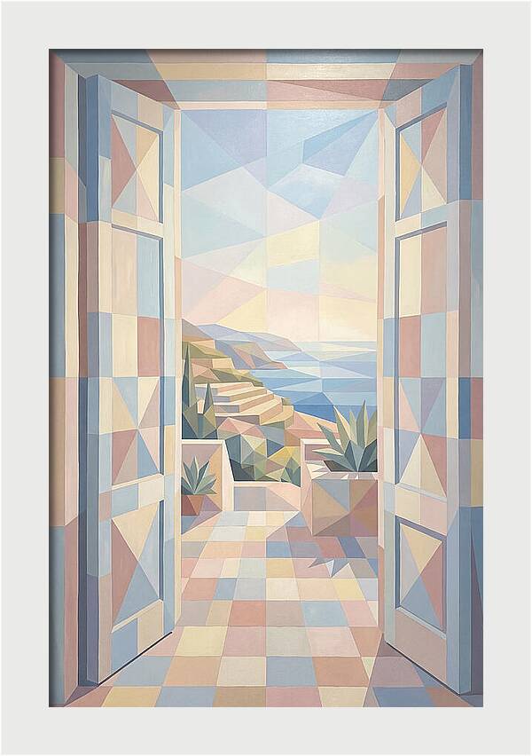 Double Doors Opening To Mediterranean