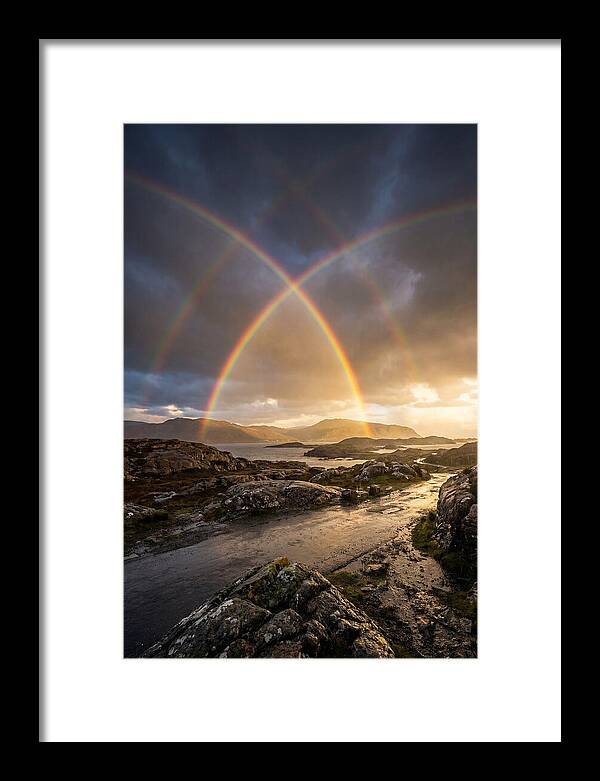 Double Rainbow Over Serene Landscape
