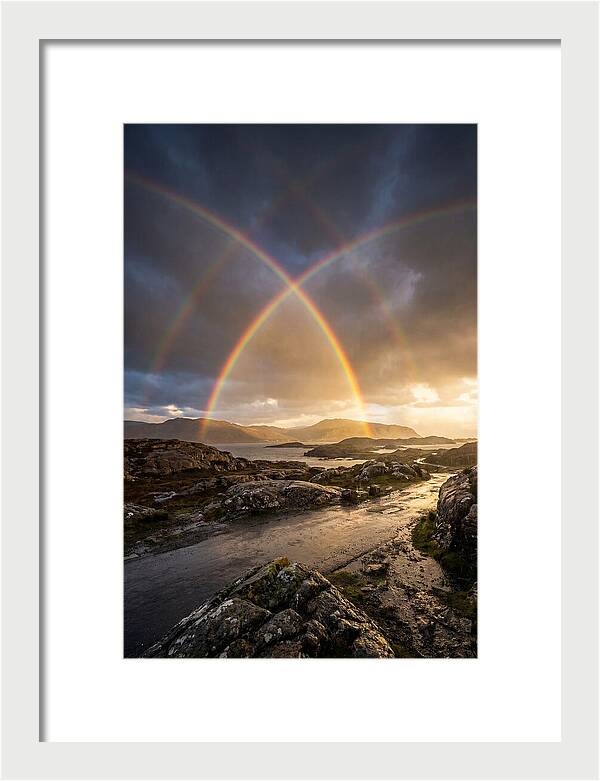 Double Rainbow Over Serene Landscape
