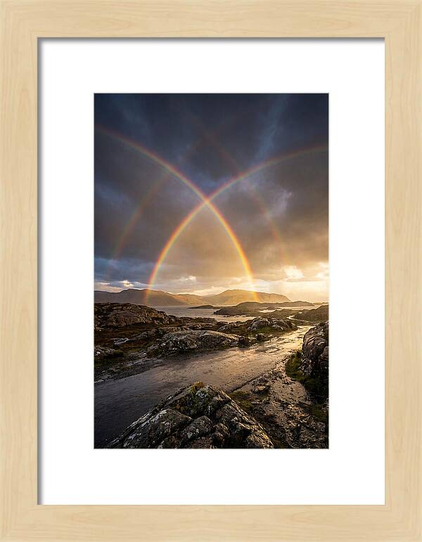 Double Rainbow Over Serene Landscape