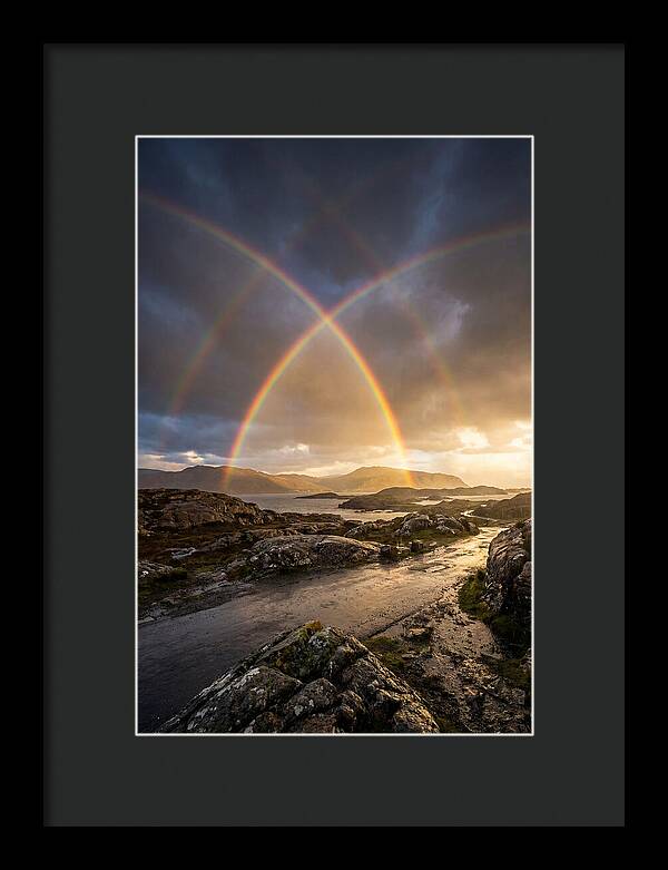 Double Rainbow Over Serene Landscape