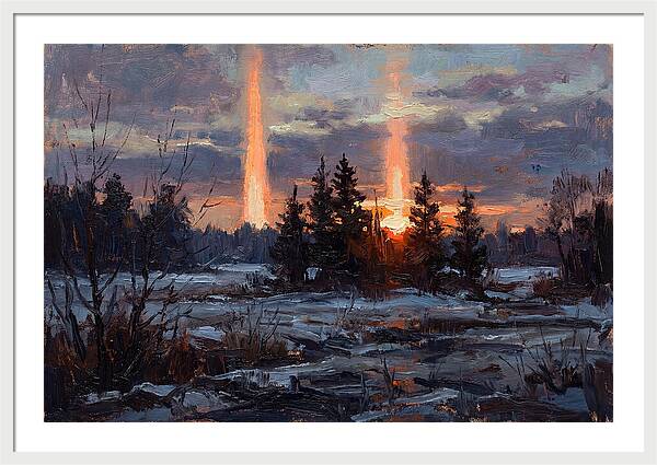 Double Sun Pillar Effect