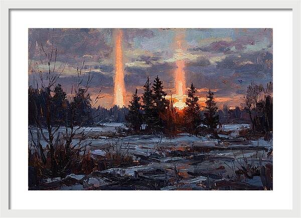Double Sun Pillar Effect