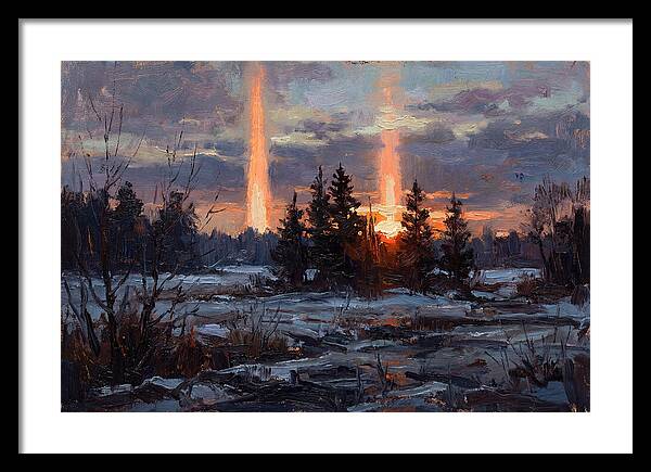 Double Sun Pillar Effect