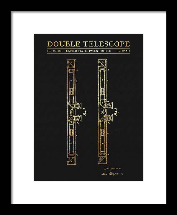 Double Telescope Binoculars Gold Patent Us807713