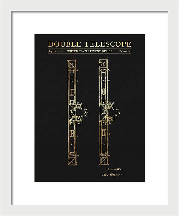 Double Telescope Binoculars Gold Patent Us807713
