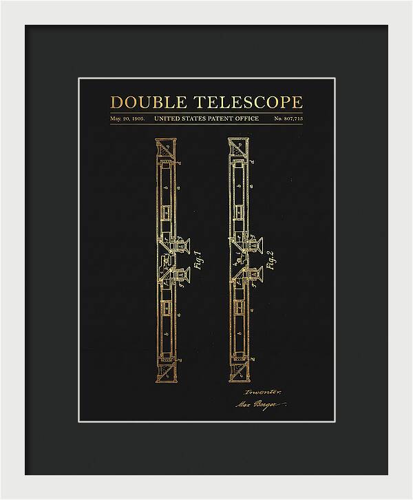 Double Telescope Binoculars Gold Patent Us807713