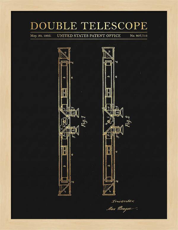 Double Telescope Binoculars Gold Patent Us807713