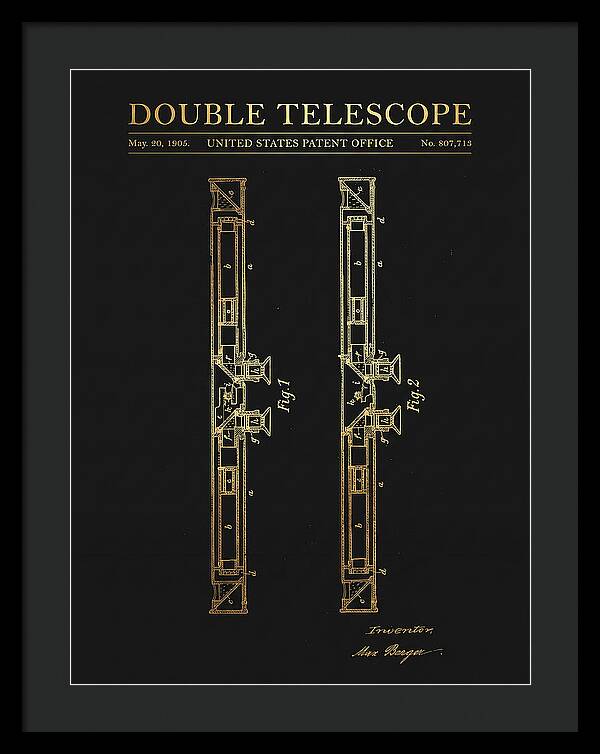 Double Telescope Binoculars Gold Patent Us807713